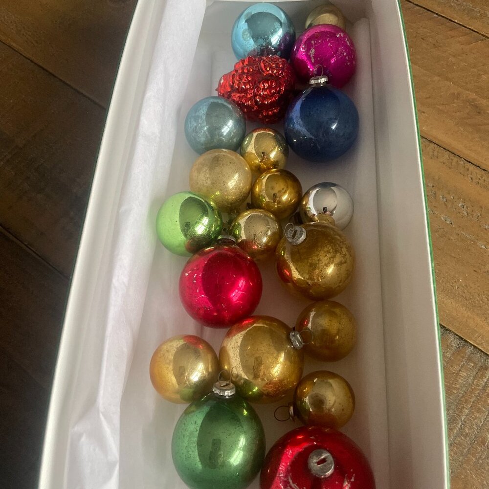 Vintage Glass Feather Tree Ornaments(20)